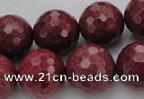 CRC807 15.5 inches 18mm faceted round Brazilian rhodochrosite beads