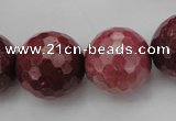 CRC808 15.5 inches 20mm faceted round Brazilian rhodochrosite beads