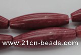 CRC811 15.5 inches 12*40mm rice Brazilian rhodochrosite beads