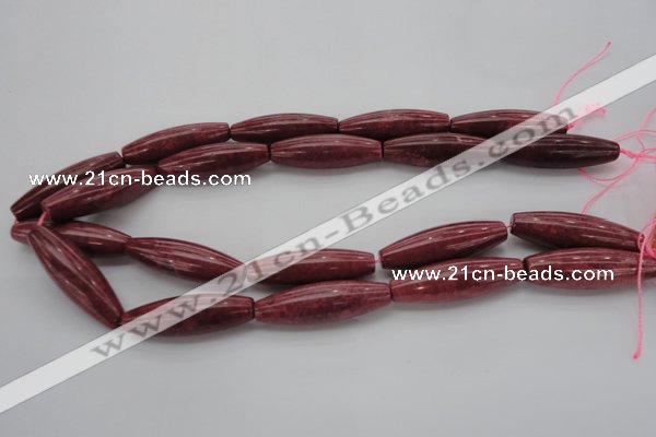 CRC811 15.5 inches 12*40mm rice Brazilian rhodochrosite beads