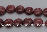 CRC813 15.5 inches 10mm flat round Brazilian rhodochrosite beads