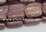 CRC82 15.5 inches 13*18mm rectangle rhodochrosite gemstone beads