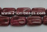 CRC823 15.5 inches 13*18mm rectangle Brazilian rhodochrosite beads