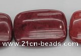 CRC827 15.5 inches 30*40mm rectangle Brazilian rhodochrosite beads