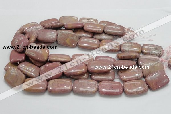 CRC83 15.5 inches 22*30mm rectangle rhodochrosite gemstone beads