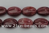 CRC831 15.5 inches 10*14mm oval Brazilian rhodochrosite beads