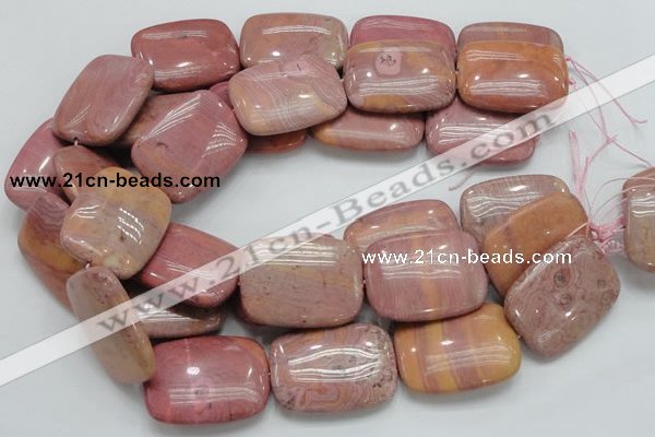 CRC84 15.5 inches 30*40mm rectangle rhodochrosite gemstone beads