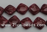 CRC840 15.5 inches 12*12mm diamond Brazilian rhodochrosite beads