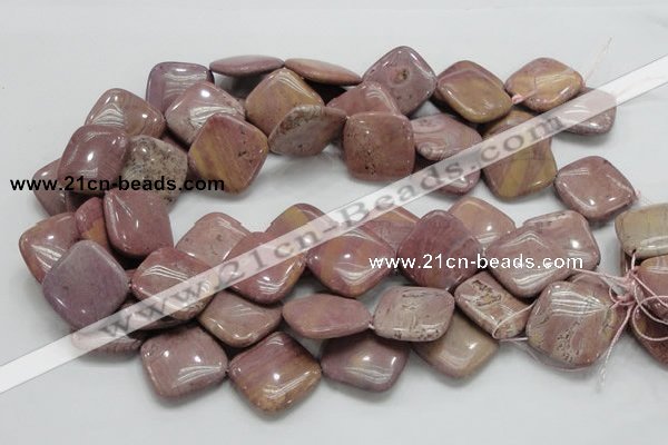 CRC86 15.5 inches 25*25mm diamond rhodochrosite gemstone beads