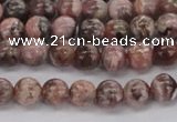 CRC901 15.5 inches 6mm round natural rhodochrosite beads