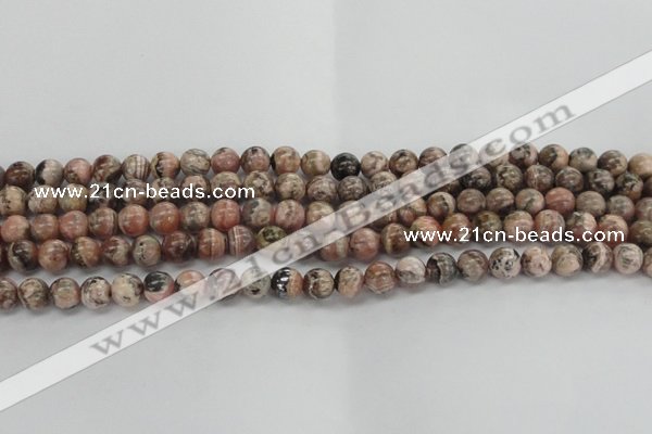 CRC902 15.5 inches 7mm round natural rhodochrosite beads