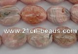 CRC930 15.5 inches 8*12mm oval natural rhodochrosite beads