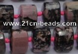 CRD20 15.5 inches 11*15*15mm faceted triangle rhodonite gemstone beads