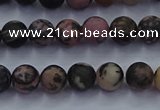 CRD23 15.5 inches 4mm round matte rhodonite beads wholesale