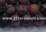 CRD26 15.5 inches 10mm round matte rhodonite beads wholesale