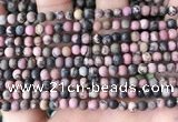 CRD30 15.5 inches 4mm round matte rhodonite beads wholesale