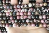 CRD352 15.5 inches 8mm round rhodonite beads wholesale