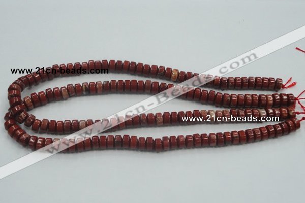 CRE05 16 inches 5*8mm rondelle natural red jasper beads wholesale