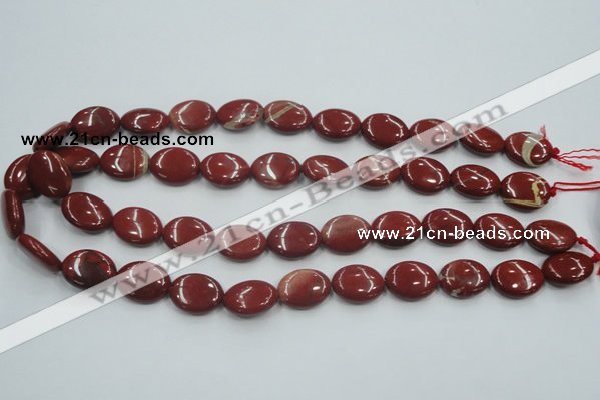 CRE11 16 inches 13*18mm oval natural red jasper beads wholesale