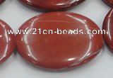 CRE14 16 inches 30*40mm oval natural red jasper beads wholesale