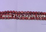 CRE162 15.5 inches 8mm round matte red jasper beads