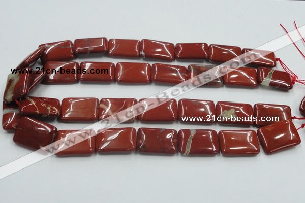 CRE17 16 inches 18*25mm rectangle natural red jasper beads wholesale