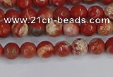 CRE330 15.5 inches 4mm faceted round red jasper beads