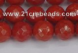 CRE342 15.5 inches 12mm faceted round red jasper beads