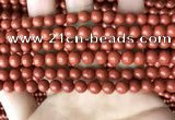 CRE351 15.5 inches 6mm round red jasper beads wholesale