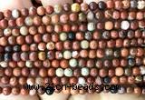 CWJ370 15 inches 4mm round red jasper beads wholesale