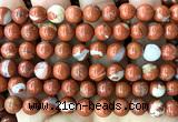 CWJ372 15 inches 8mm round red jasper beads wholesale