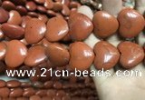 CRE67 15.5 inches 20*23mm heart red jasper beads wholesale