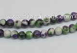 CRF01 15.5 inches 4mm round dyed rain flower stone beads wholesale