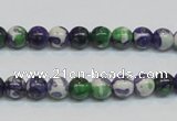 CRF02 15.5 inches 6mm round dyed rain flower stone beads wholesale