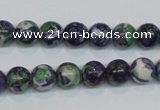 CRF03 15.5 inches 8mm round dyed rain flower stone beads wholesale