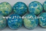 CRF107 15.5 inches 18mm round dyed rain flower stone beads wholesale