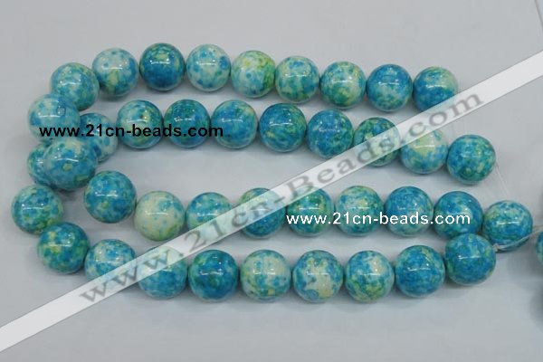 CRF108 15.5 inches 20mm round dyed rain flower stone beads wholesale