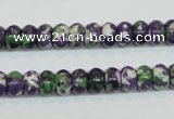 CRF14 15.5 inches 5*8mm rondelle dyed rain flower stone beads wholesale