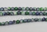 CRF150 15.5 inches 4mm round dyed rain flower stone beads wholesale