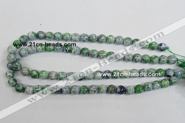 CRF151 15.5 inches 6mm round dyed rain flower stone beads wholesale