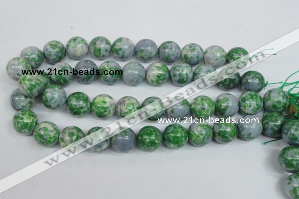 CRF157 15.5 inches 18mm round dyed rain flower stone beads wholesale