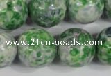 CRF158 15.5 inches 20mm round dyed rain flower stone beads wholesale