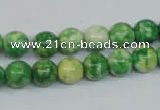 CRF182 15.5 inches 8mm round dyed rain flower stone beads wholesale