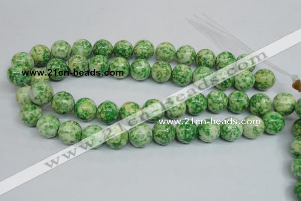 CRF186 15.5 inches 16mm round dyed rain flower stone beads wholesale