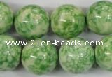 CRF187 15.5 inches 18mm round dyed rain flower stone beads wholesale