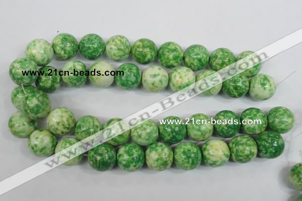 CRF188 15.5 inches 20mm round dyed rain flower stone beads wholesale