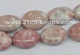 CRF265 15.5 inches 13*18mm oval dyed rain flower stone beads