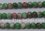 CRF271 15.5 inches 3mm round dyed rain flower stone beads