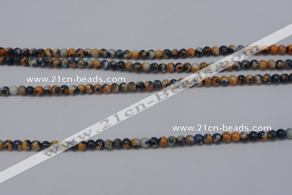 CRF272 15.5 inches 3mm round dyed rain flower stone beads