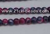 CRF273 15.5 inches 3mm round dyed rain flower stone beads